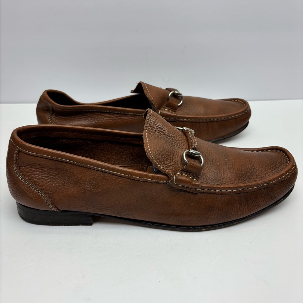 Sandino by Sandro Moscoloni Men's Brown Leather Bit Loafers, SZ 13, box 34